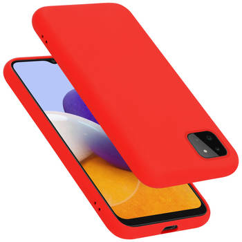 Cadorabo Hoesje geschikt voor Samsung Galaxy A22 5G Case in LIQUID ROOD - Beschermhoes TPU silicone Cover