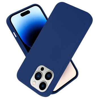Cadorabo Hoesje geschikt voor Apple iPhone 14 PRO MAX Case in LIQUID BLAUW - Beschermhoes TPU silicone Cover