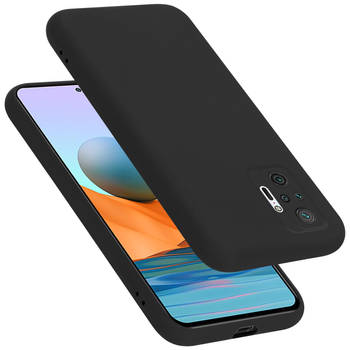 Cadorabo Hoesje geschikt voor Xiaomi RedMi NOTE 10 PRO Case in LIQUID ZWART - Beschermhoes TPU silicone Cover