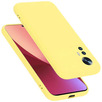 Cadorabo Hoesje geschikt voor Xiaomi 12 / 12X Case in LIQUID GEEL - Beschermhoes TPU silicone Cover