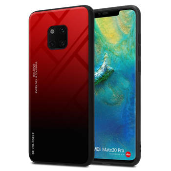 Cadorabo Hoesje geschikt voor Huawei MATE 20 PRO in ROOD - ZWART - Tweekleurige beschermhoes TPU-silicone Case Cover