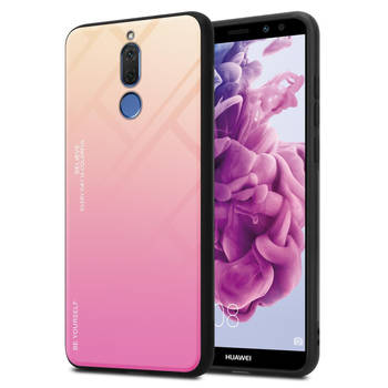 Cadorabo Hoesje geschikt voor Huawei MATE 10 LITE in GEEL - ROZE - Tweekleurige beschermhoes TPU-silicone Case Cover