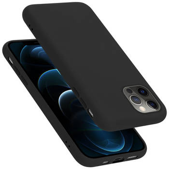 Cadorabo Hoesje geschikt voor Apple iPhone 13 PRO Case in LIQUID ZWART - Beschermhoes TPU silicone Cover