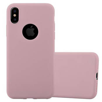 Cadorabo Hoesje geschikt voor Apple iPhone X / XS in CANDY ROZE - Beschermhoes TPU silicone Case Cover