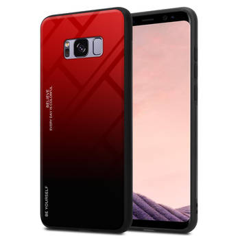 Cadorabo Hoesje geschikt voor Samsung Galaxy S8 PLUS in ROOD - ZWART - Tweekleurige beschermhoes TPU-silicone Case Cover