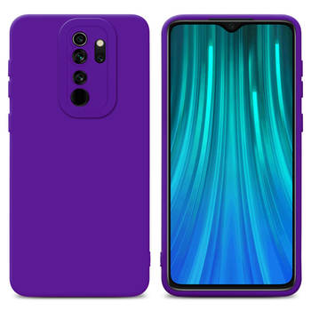 Cadorabo Hoesje geschikt voor Xiaomi RedMi NOTE 8 PRO in FLUID DONKER PAARS - Beschermhoes TPU silicone Cover Case