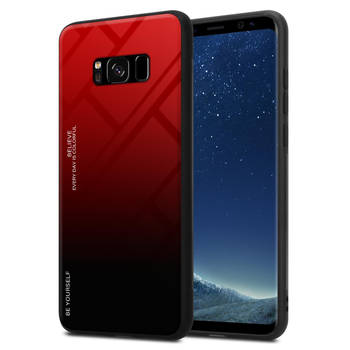 Cadorabo Hoesje geschikt voor Samsung Galaxy S8 in ROOD - ZWART - Tweekleurige beschermhoes TPU-silicone Case Cover