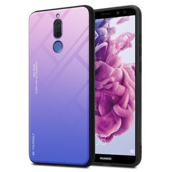 Cadorabo Hoesje geschikt voor Huawei MATE 10 LITE in ROZE - BLAUW - Tweekleurige beschermhoes TPU-silicone Case Cover