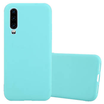 Cadorabo Hoesje geschikt voor Huawei P30 in CANDY BLAUW - Beschermhoes TPU silicone Case Cover