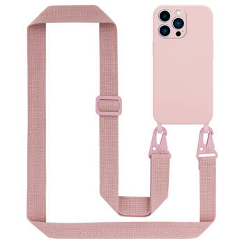 Cadorabo Mobiele telefoon ketting geschikt voor Apple iPhone 13 PRO Hoesje in LIQUID ROZE - Silicone beschermhoes