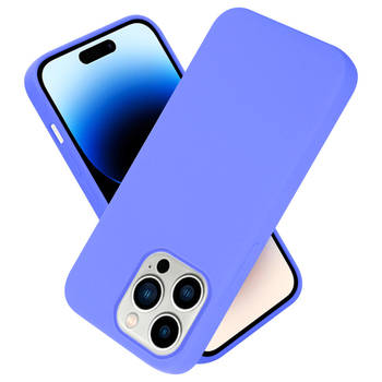Cadorabo Hoesje geschikt voor Apple iPhone 14 PRO MAX Case in LIQUID LICHT PAARS - Beschermhoes TPU silicone Cover