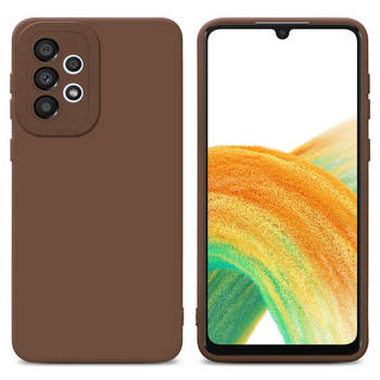 Cadorabo Hoesje geschikt voor Samsung Galaxy A72 4G / 5G in FLUID BRUIN - Beschermhoes TPU silicone Cover Case