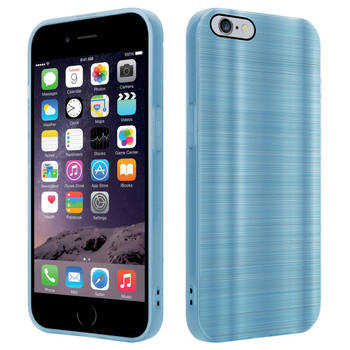 Cadorabo Hoesje geschikt voor Apple iPhone 6 PLUS / 6S PLUS in Brushed Turqoise - Beschermhoes Case Cover TPU silicone