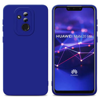 Cadorabo Hoesje geschikt voor Huawei MATE 20 LITE in FLUID BLAUW - Beschermhoes TPU silicone Cover Case