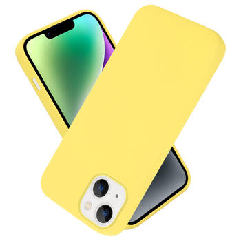 Cadorabo Hoesje geschikt voor Apple iPhone 14 PLUS Case in LIQUID GEEL - Beschermhoes TPU silicone Cover