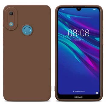 Cadorabo Hoesje geschikt voor Huawei Y6 2019 in FLUID BRUIN - Beschermhoes TPU silicone Cover Case