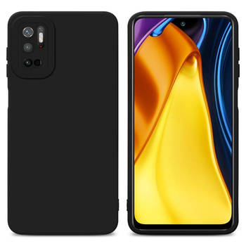 Cadorabo Hoesje geschikt voor Xiaomi RedMi NOTE 10 5G / POCO M3 PRO 5G in FLUID ZWART - Beschermhoes TPU silicone Cover