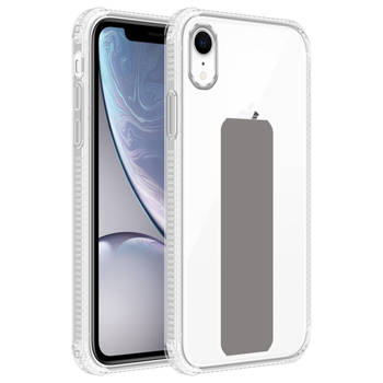 Cadorabo Hoesje geschikt voor Apple iPhone XR Cover in GRIJS - Beschermhoes TPU silicone Case met houder