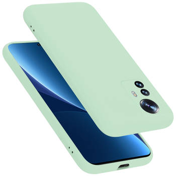 Cadorabo Hoesje geschikt voor Xiaomi 12 PRO Case in LIQUID LICHT GROEN - Beschermhoes TPU silicone Cover