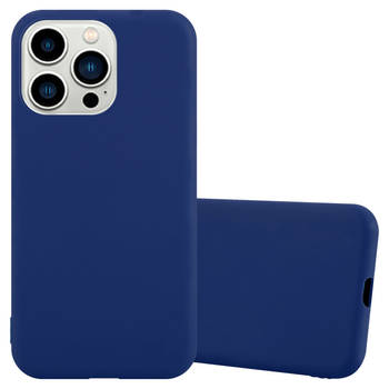 Cadorabo Hoesje geschikt voor Apple iPhone 14 PRO in CANDY DONKER BLAUW - Beschermhoes TPU silicone Case Cover