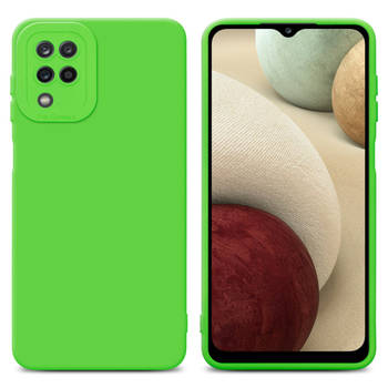 Cadorabo Hoesje geschikt voor Samsung Galaxy A12 / M12 in FLUID GROEN - Beschermhoes TPU silicone Cover Case