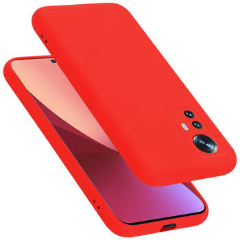 Cadorabo Hoesje geschikt voor Xiaomi 12 / 12X Case in LIQUID ROOD - Beschermhoes TPU silicone Cover