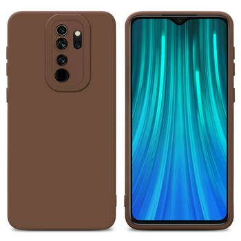 Cadorabo Hoesje geschikt voor Xiaomi RedMi NOTE 8 PRO in FLUID BRUIN - Beschermhoes TPU silicone Cover Case