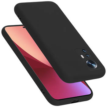 Cadorabo Hoesje geschikt voor Xiaomi 12 / 12X Case in LIQUID ZWART - Beschermhoes TPU silicone Cover