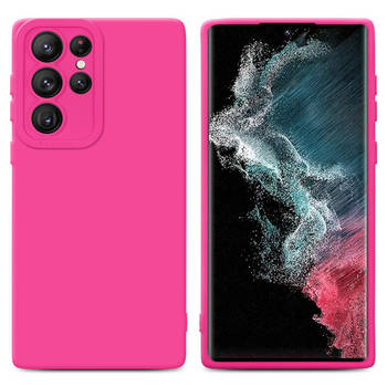 Cadorabo Hoesje geschikt voor Samsung Galaxy S22 ULTRA in FLUID HOTPINK - Beschermhoes TPU silicone Cover Case