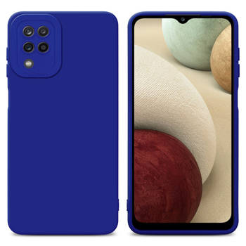Cadorabo Hoesje geschikt voor Samsung Galaxy A12 / M12 in FLUID BLAUW - Beschermhoes TPU silicone Cover Case