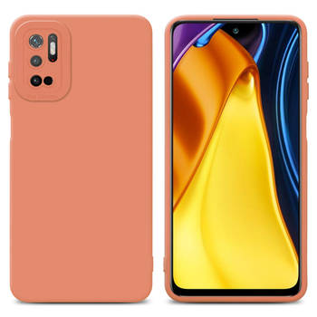 Cadorabo Hoesje geschikt voor Xiaomi RedMi NOTE 10 5G / POCO M3 PRO 5G in FLUID LICHT ORANJE - Beschermhoes TPU silicone