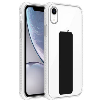 Cadorabo Hoesje geschikt voor Apple iPhone XR Cover in ZWART - Beschermhoes TPU silicone Case met houder