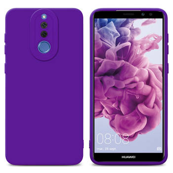 Cadorabo Hoesje geschikt voor Huawei MATE 10 LITE in FLUID DONKER PAARS - Beschermhoes TPU silicone Cover Case