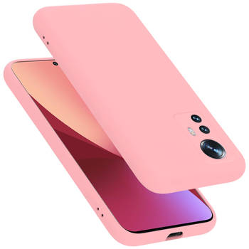 Cadorabo Hoesje geschikt voor Xiaomi 12 / 12X Case in LIQUID ROZE - Beschermhoes TPU silicone Cover