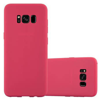 Cadorabo Hoesje geschikt voor Samsung Galaxy S8 in CANDY ROOD - Beschermhoes TPU silicone Case Cover