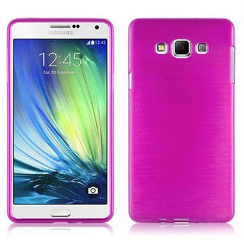 Cadorabo Hoesje geschikt voor Samsung Galaxy A7 2015 in ROZE - Beschermhoes TPU silicone Case Cover Brushed