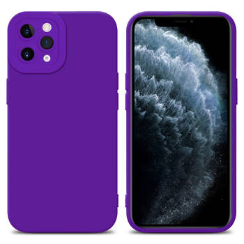 Cadorabo Hoesje geschikt voor Apple iPhone 11 PRO MAX in FLUID DONKER PAARS - Beschermhoes TPU silicone Cover Case