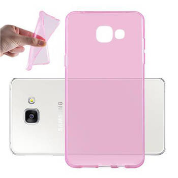 Cadorabo Hoesje geschikt voor Samsung Galaxy A3 2016 in TRANSPARANT ROZE - Beschermhoes Cover gemaakt van TPU Silicone