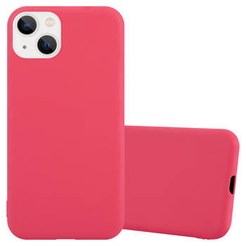 Cadorabo Hoesje geschikt voor Apple iPhone 14 in CANDY ROOD - Beschermhoes TPU silicone Case Cover