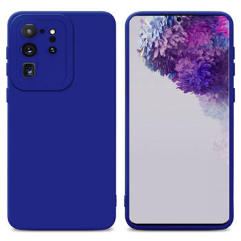 Cadorabo Hoesje geschikt voor Samsung Galaxy S20 ULTRA in FLUID BLAUW - Beschermhoes TPU silicone Cover Case