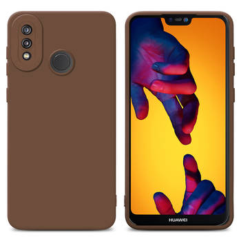 Cadorabo Hoesje geschikt voor Huawei P20 LITE 2018 / NOVA 3E in FLUID BRUIN - Beschermhoes TPU silicone Cover Case