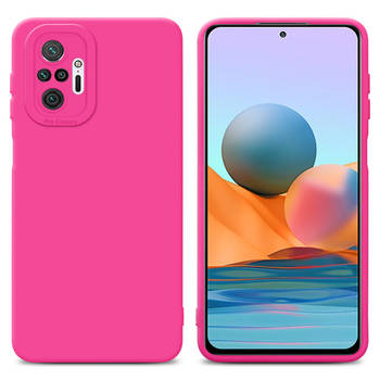 Cadorabo Hoesje geschikt voor Xiaomi RedMi NOTE 10 PRO in FLUID HOTPINK - Beschermhoes TPU silicone Cover Case