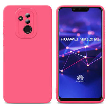 Cadorabo Hoesje geschikt voor Huawei MATE 20 LITE in FLUID ROOD - Beschermhoes TPU silicone Cover Case