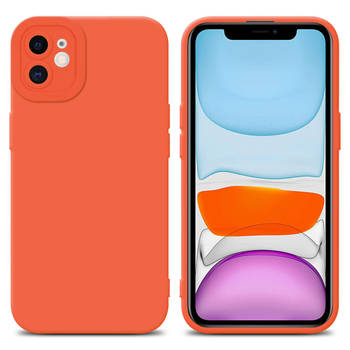 Cadorabo Hoesje geschikt voor Apple iPhone 12 in FLUID ORANJE - Beschermhoes TPU silicone Cover Case