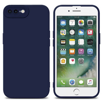 Cadorabo Hoesje geschikt voor Apple iPhone 7 PLUS / 7S PLUS / 8 PLUS in FLUID DONKER BLAUW - Beschermhoes TPU silicone