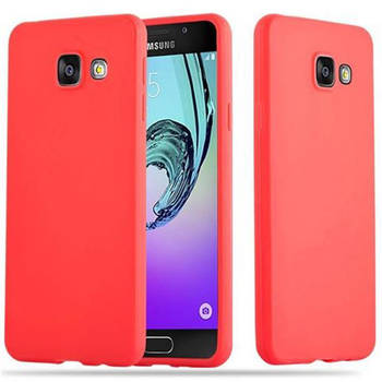 Cadorabo Hoesje geschikt voor Samsung Galaxy A3 2016 in CANDY ROOD - Beschermhoes TPU silicone Case Cover