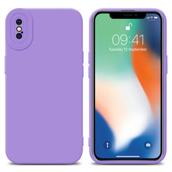 Cadorabo Hoesje geschikt voor Apple iPhone XS MAX in FLUID LICHT PAARS - Beschermhoes TPU silicone Cover Case