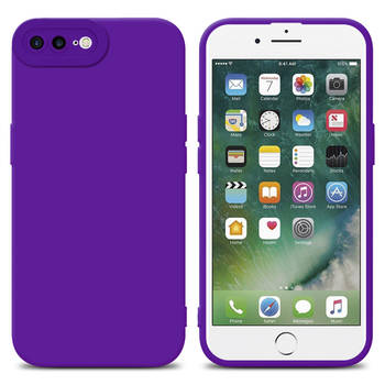 Cadorabo Hoesje geschikt voor Apple iPhone 7 PLUS / 7S PLUS / 8 PLUS in FLUID DONKER PAARS - Beschermhoes TPU silicone