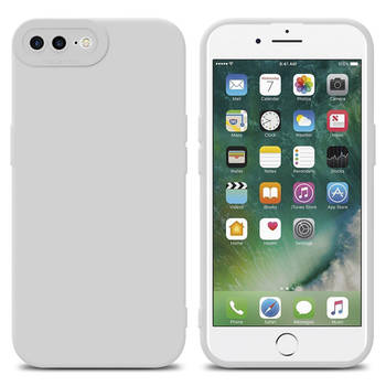 Cadorabo Hoesje geschikt voor Apple iPhone 7 PLUS / 7S PLUS / 8 PLUS in FLUID WIT - Beschermhoes TPU silicone Cover Case