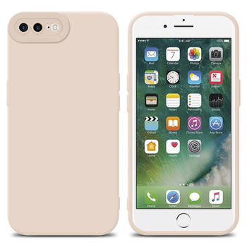 Cadorabo Hoesje geschikt voor Apple iPhone 7 PLUS / 7S PLUS / 8 PLUS in FLUID CREAM - Beschermhoes TPU silicone Cover